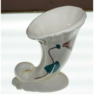 Vintage 1940's Puritan Vase Tan Flowers 6 1/4" tall Rare Find